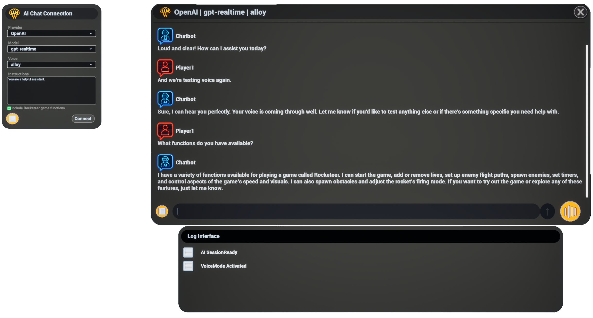 LLMAI Terminal Interface Overview